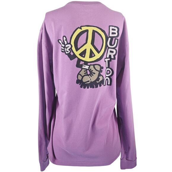 Burton Organic Cotton Lavendar Athletic Atleisure Women's Long Sleeve T-Shirt M - Picture 4 of 7